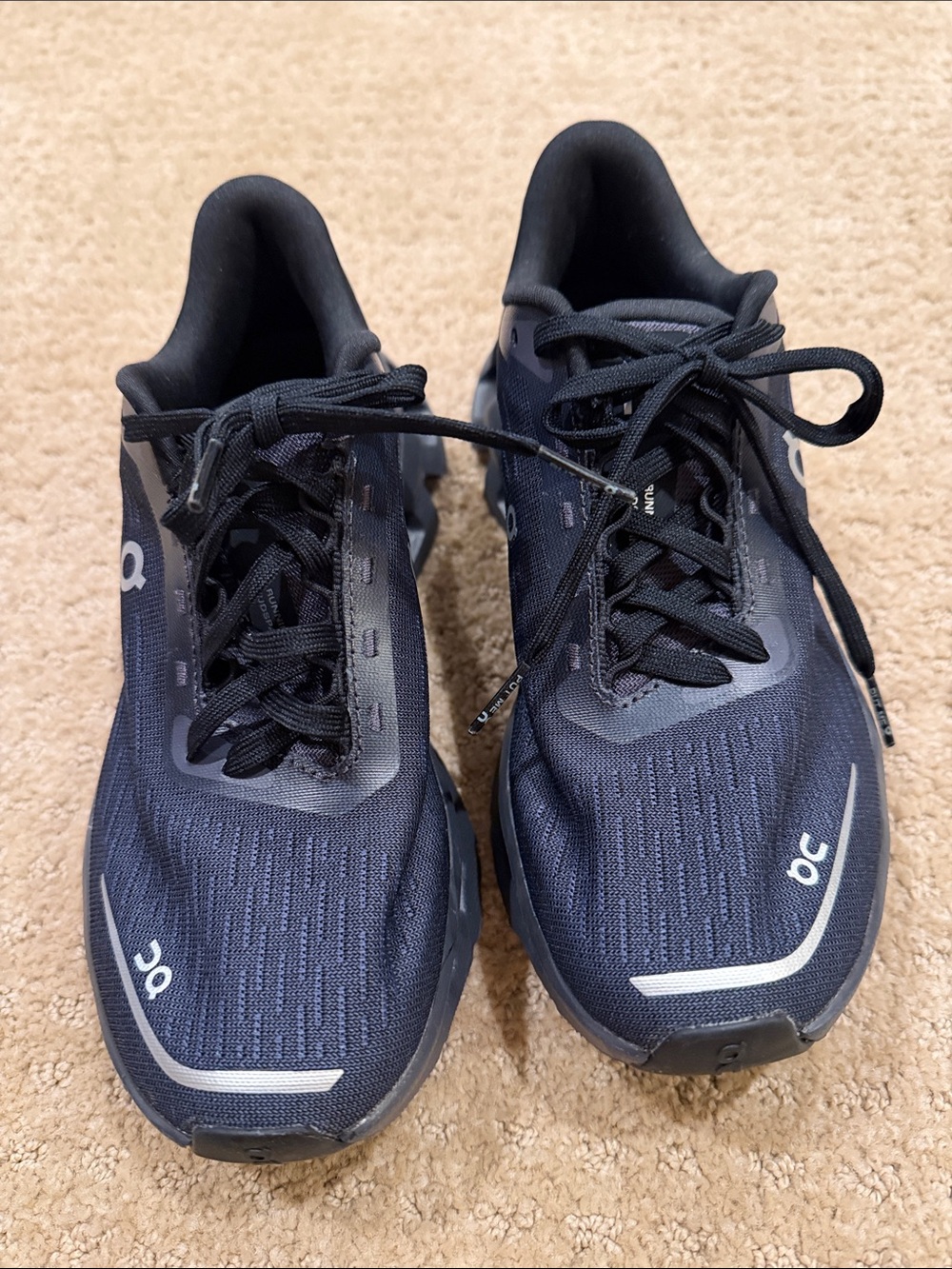 On Women's Athletic Running Shoes in Black - Lightweight Training Sneaker